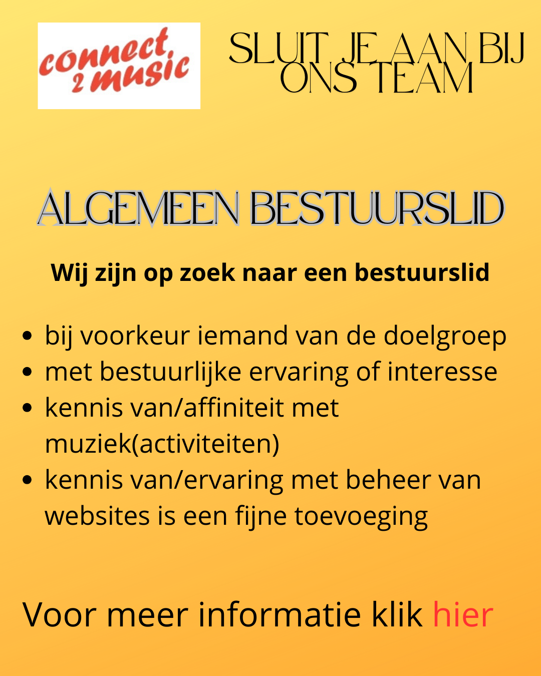 vacature bestuurslid